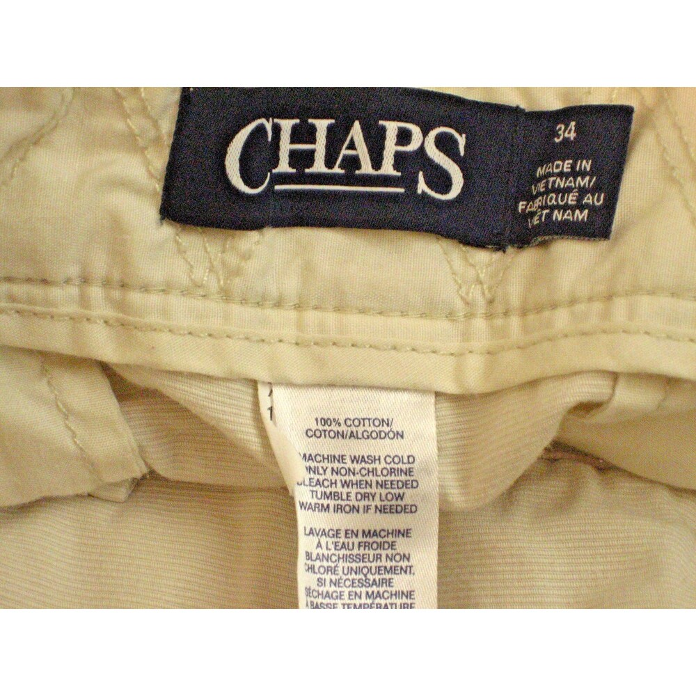 Mens Chaps Ralph Lauren Tan Cotton Cargo Shorts w Concealed Carry Pocket 34x10 - Picture 5 of 5